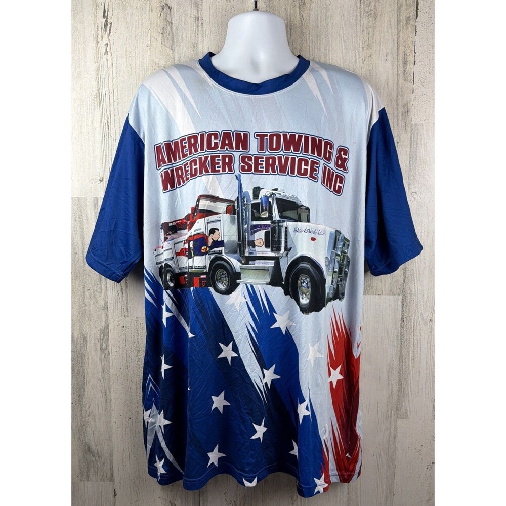 American Towing & Wrecker Service Superman Polyester T-Shirt 3XL (26”x33”)